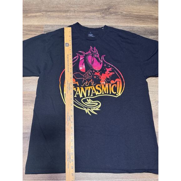 Disney Parks Fantasmic Sorcerer Mickey And Dragon Black T-shirt Adult Large - Picture 3 of 6